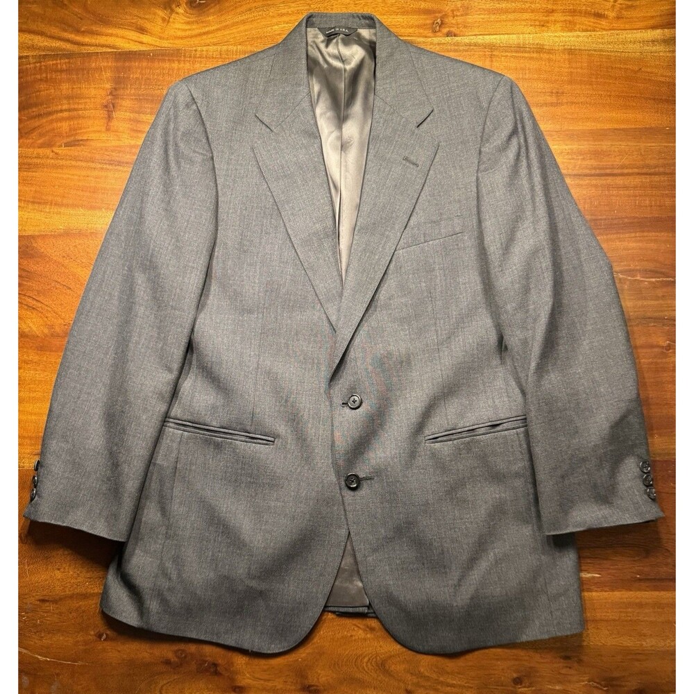Vintage Chaps Ralph Lauren Nordstrom Mens Wool Blazer Sport Coat Gray 40R